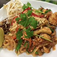 Choc Dee's pad thai noodles